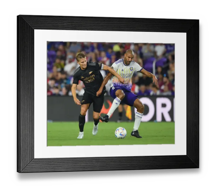Framed Print : Martin Odegaard Dazzles in Arsenal's Pre-Season Victory Over Orlando City SC (2022-23)