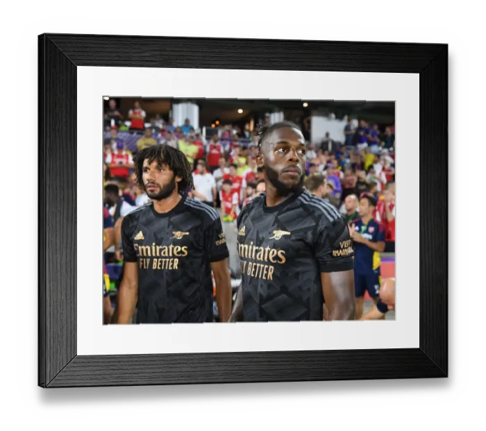 Framed Print : Arsenal FC Training in Orlando: Nuno Tavares Prepares for Orlando City SC Clash (2022-23)