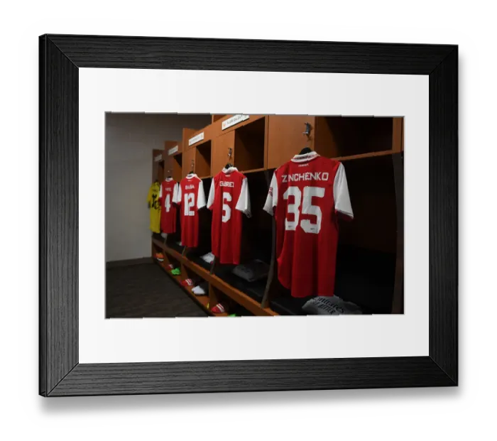 Framed Print : Arsenal FC vs Chelsea: Behind the Scenes - Pre-Season Changing Room at Florida Cup Framed Print : Arsenal FC vs Chelsea: Behind the Scenes - Pre-Season Changing Room at Florida Cup