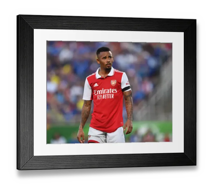 Framed Print : Gabriel Jesus Dazzles: Arsenal Outshines Chelsea in Florida Cup 2022-23