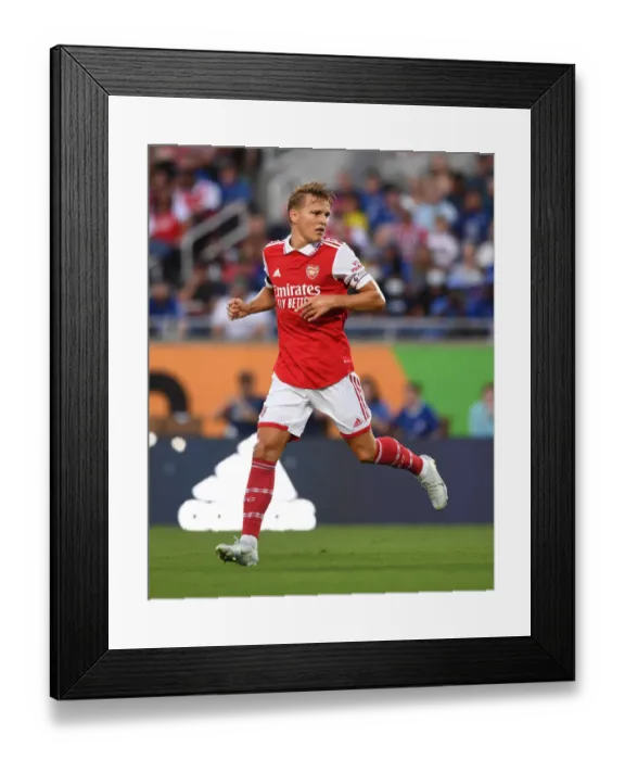 Framed Print : Martin Odegaard's Star Performance: Arsenal Defeats Chelsea in Florida Cup, 2022-23