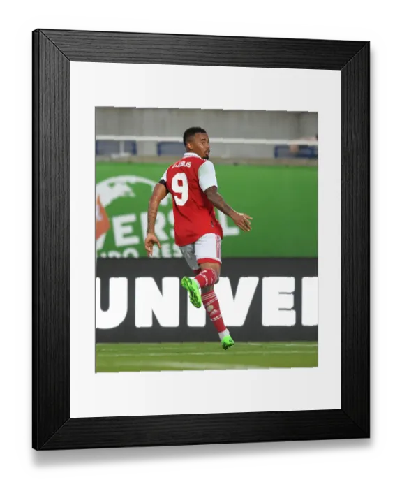 Framed Print : Gabriel Jesus Scores First Arsenal Goal in Florida Cup: Arsenal vs. Chelsea (2022-23)