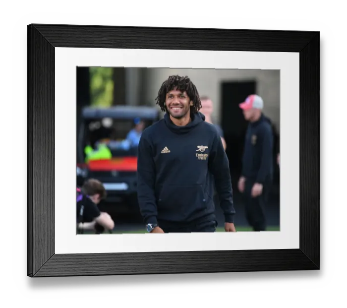 Framed Print : Arsenal's Mo Elneny Prepares for Chelsea Clash in Florida Cup 2022-23