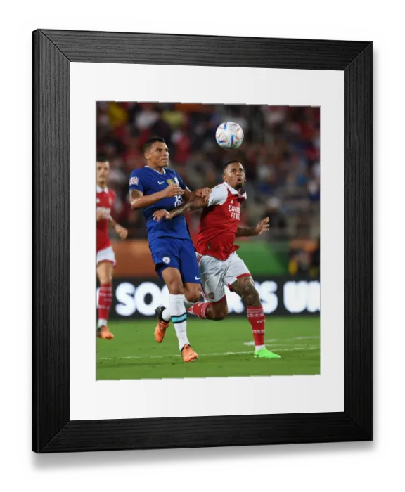 Framed Print : Arsenal vs. Chelsea - The Florida Cup Clash: Gabriel Jesus vs. Thiago Silva Framed Print : Arsenal vs. Chelsea - The Florida Cup Clash: Gabriel Jesus vs. Thiago Silva