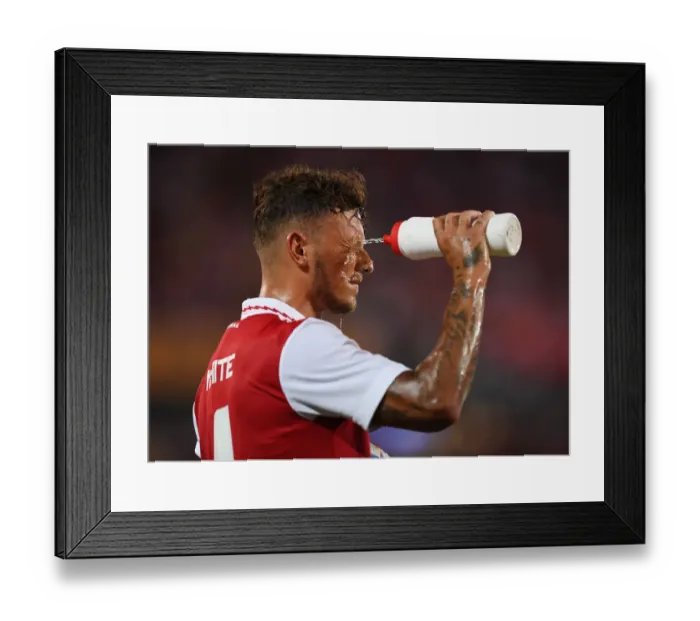 Framed Print : Ben White Shines: Arsenal's Victory over Chelsea in the 2022-23 Florida Cup