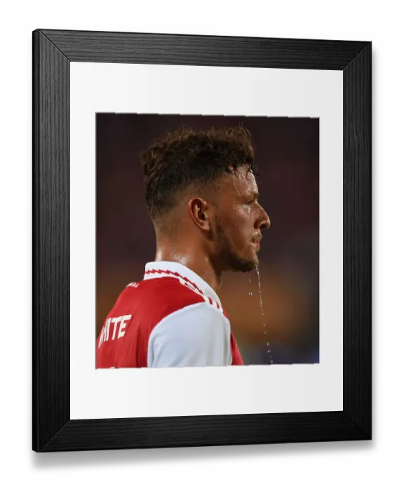 Framed Print : Arsenal's Ben White vs. Chelsea: A Florida Showdown in the 2022-23 Florida Cup