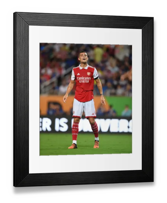 Framed Print : Granit Xhaka in Action: Arsenal vs. Chelsea - Florida Cup 2022-23
