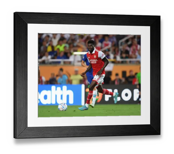 Framed Print : Thomas Partey vs. Chelsea: Orlando's Florida Cup Showdown - Arsenal vs. Blues Clash Framed Print : Thomas Partey vs. Chelsea: Orlando's Florida Cup Showdown - Arsenal vs. Blues Clash