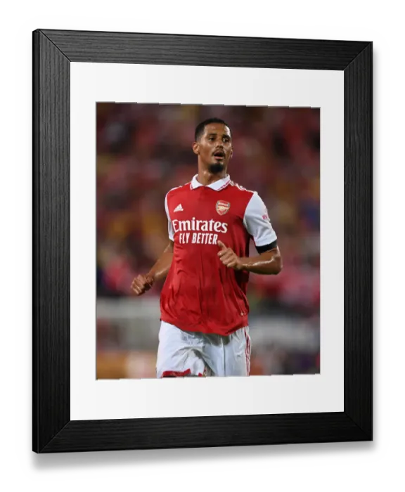 Framed Print : Arsenal's William Saliba Faces Off Against Chelsea in the Florida Cup Pre-Season Clash Framed Print : Arsenal's William Saliba Faces Off Against Chelsea in the Florida Cup Pre-Season Clash