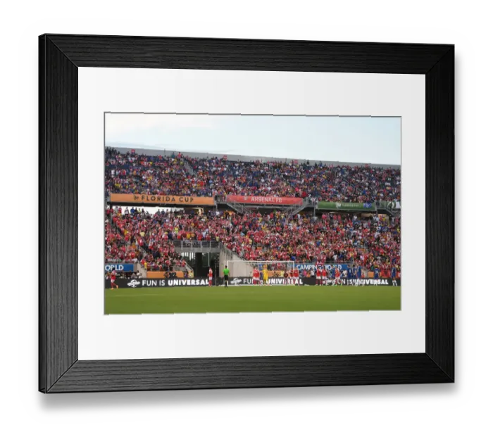 Framed Print : Arsenal Fans Euphoria: Arsenal vs. Chelsea Florida Cup Match, Orlando 2022