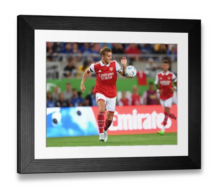 Framed Print : Arsenal vs. Chelsea - 2022-23 Florida Cup: Martin Odegaard in Action Framed Print : Arsenal vs. Chelsea - 2022-23 Florida Cup: Martin Odegaard in Action