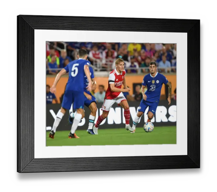 Framed Print : Martin Odegaard Shines: Arsenal's Dominant Performance Against Chelsea in Florida Cup 2022-23 Framed Print : Martin Odegaard Shines: Arsenal's Dominant Performance Against Chelsea in Florida Cup 2022-23