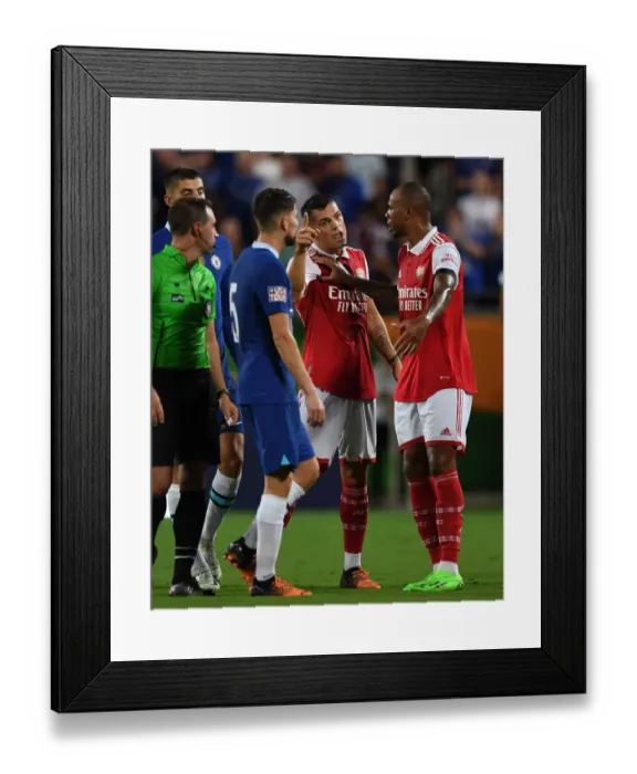 Framed Print : Clash of Titans: Xhaka vs. Jorginho - Arsenal vs. Chelsea, Florida Cup 2022-23