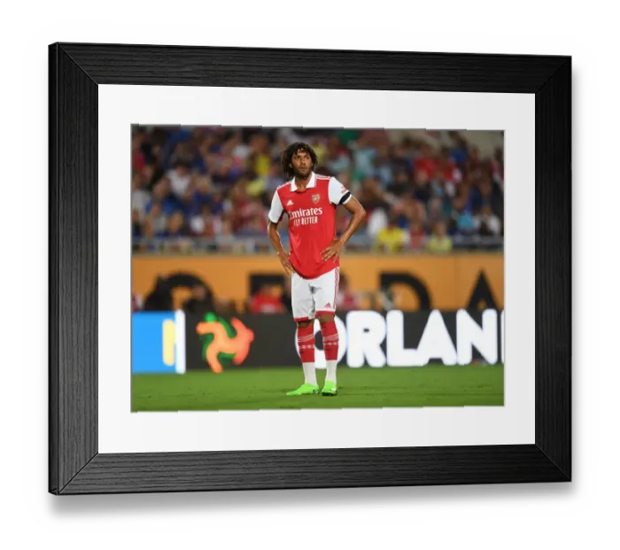 Framed Print : Mo Elneny Stars: Arsenal Outshines Chelsea in Florida Cup Showdown, 2022-23