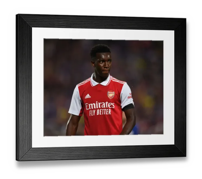 Framed Print : Arsenal's Eddie Nketiah Steals the Show: Arsenal vs. Chelsea - Florida Cup 2022-23