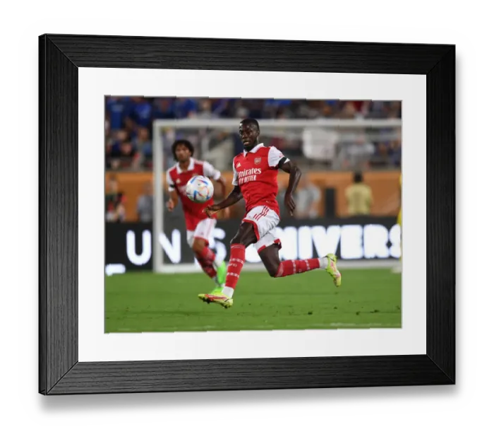 Framed Print : Pepe vs. Chelsea: Arsenal Star Faces Off in 2022-23 Florida Cup Clash