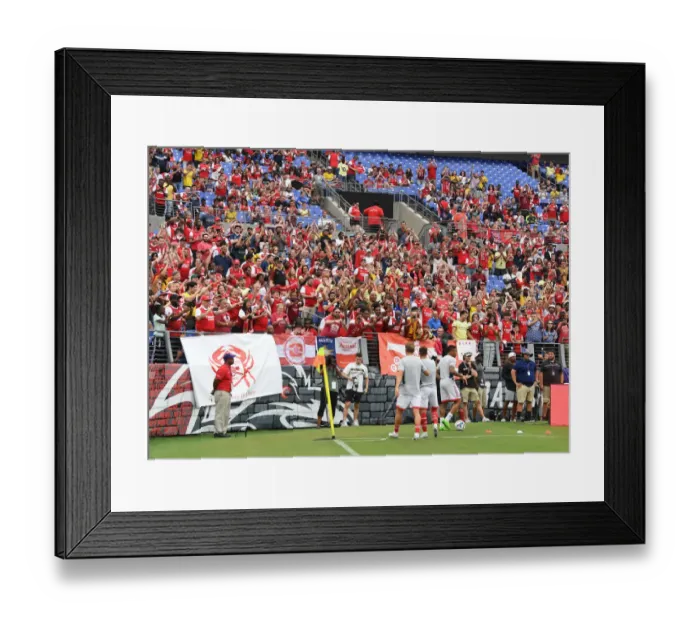 Framed Print : Arsenal Fans Unite: Pre-Season Showdown Against Everton in Baltimore Framed Print : Arsenal Fans Unite: Pre-Season Showdown Against Everton in Baltimore