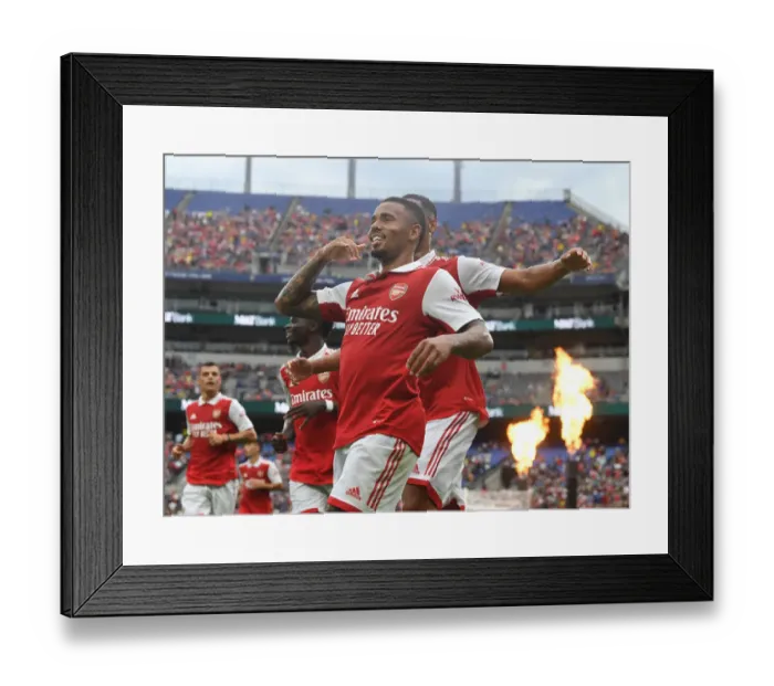 Framed Print : Gabriel Jesus Scores First Arsenal Goal: Pre-Season Win Against Everton (2022) Framed Print : Gabriel Jesus Scores First Arsenal Goal: Pre-Season Win Against Everton (2022)