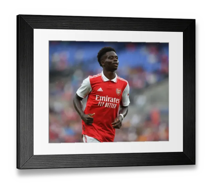 Framed Print : Arsenal's Bukayo Saka in Action: Arsenal vs. Everton Pre-Season Clash, Baltimore, 2022 Framed Print : Arsenal's Bukayo Saka in Action: Arsenal vs. Everton Pre-Season Clash, Baltimore, 2022