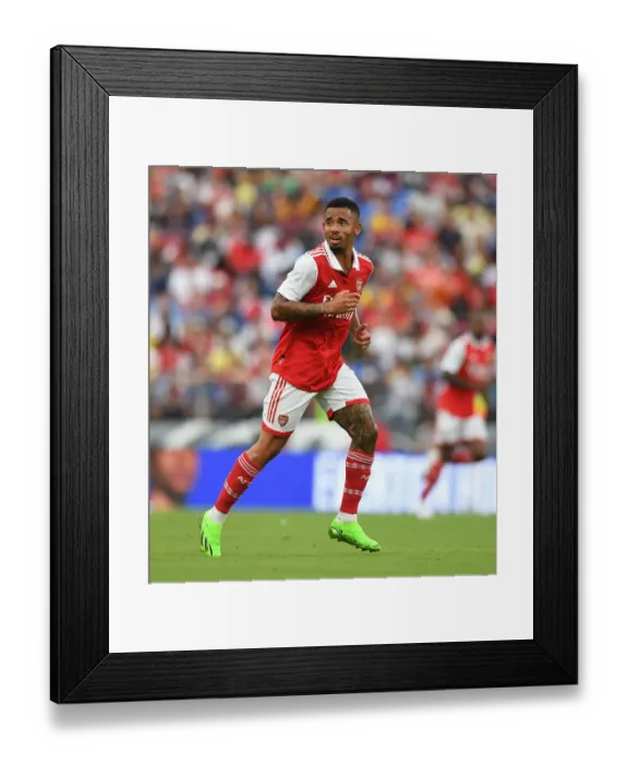 Framed Print : Arsenal's Gabriel Jesus in Action: Arsenal vs. Everton Pre-Season Clash, Baltimore 2022