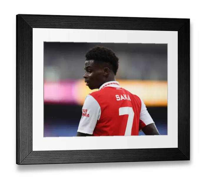Framed Print : Arsenal's Bukayo Saka in Action against Everton during Pre-Season Friendly in Baltimore