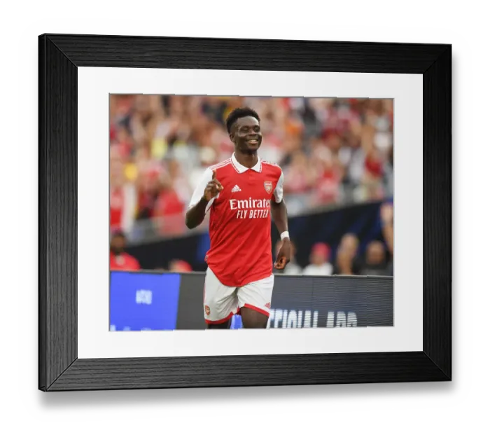 Framed Print : Bukayo Saka Scores His Second Goal: Arsenal Wins Pre-Season Friendly Against Everton Framed Print : Bukayo Saka Scores His Second Goal: Arsenal Wins Pre-Season Friendly Against Everton