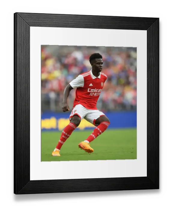 Framed Print : Bukayo Saka's Star Performance: Arsenal Outshines Everton in Baltimore Pre-Season Clash, 2022 Framed Print : Bukayo Saka's Star Performance: Arsenal Outshines Everton in Baltimore Pre-Season Clash, 2022