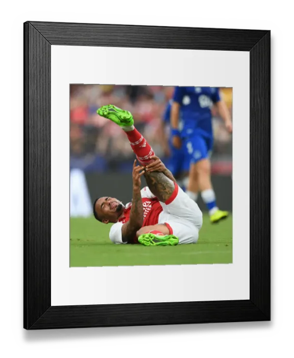 Framed Print : Arsenal's Gabriel Jesus in Action against Everton during Pre-Season Friendly in Baltimore