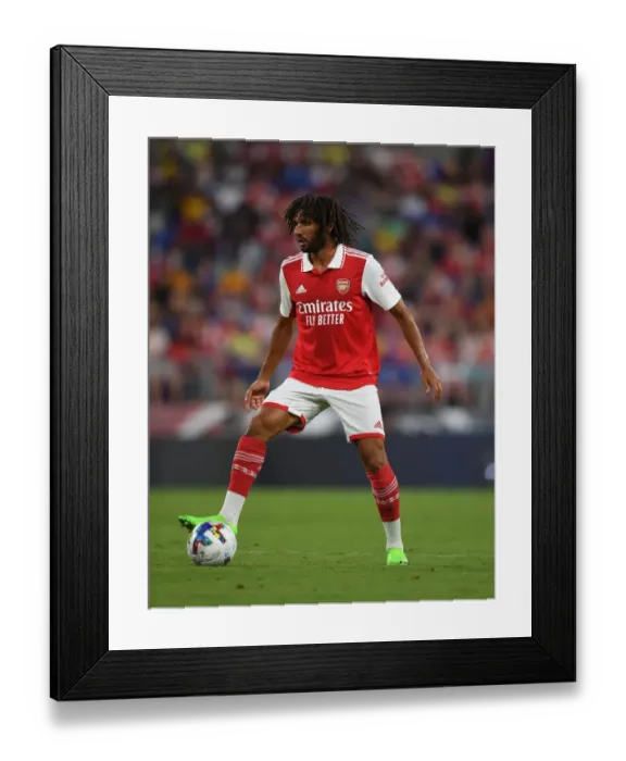 Framed Print : Arsenal's Mo Elneny in Action against Everton during Pre-Season Friendly in Baltimore