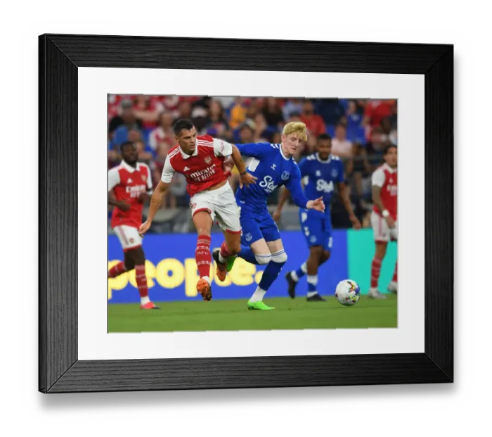 Framed Print : Xhaka vs. Gordon: A Pre-Season Showdown at the Baltimore Battlefield - Arsenal vs. Everton Framed Print : Xhaka vs. Gordon: A Pre-Season Showdown at the Baltimore Battlefield - Arsenal vs. Everton