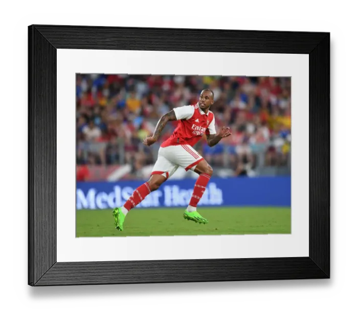Framed Print : Gabriel of Arsenal Goes Head-to-Head with Everton in Pre-Season Showdown Framed Print : Gabriel of Arsenal Goes Head-to-Head with Everton in Pre-Season Showdown