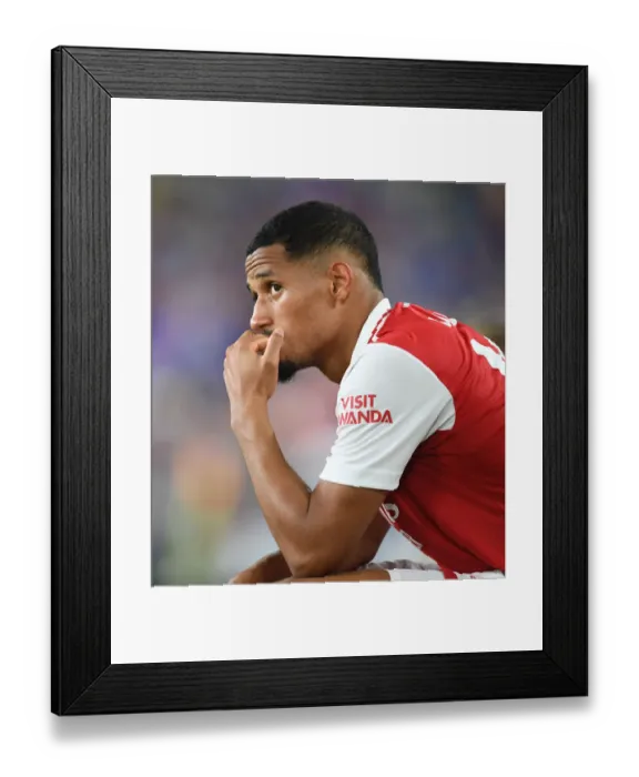 Framed Print : Arsenal's William Saliba Shines in Pre-Season Clash Against Everton in Baltimore