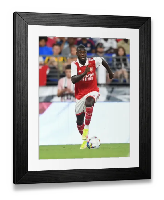 Framed Print : Arsenal's Nicolas Pepe Shines in Pre-Season Friendly Against Everton, Baltimore 2022