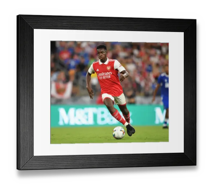 Framed Print : Arsenal's Eddie Nketiah Dazzles in Pre-Season Victory Over Everton, Baltimore 2022