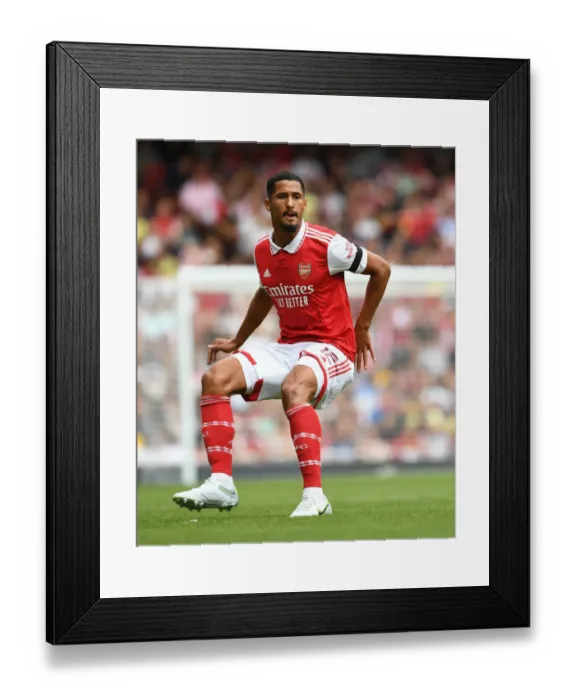 Framed Print : Arsenal vs Sevilla: Emirates Cup 2022 - Saliba in Action