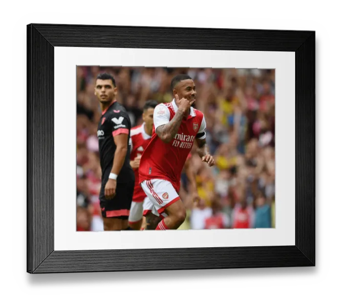 Framed Print : Arsenal vs Sevilla: Gabriel Jesus Scores the Second Goal in Emirates Cup 2022 Framed Print : Arsenal vs Sevilla: Gabriel Jesus Scores the Second Goal in Emirates Cup 2022