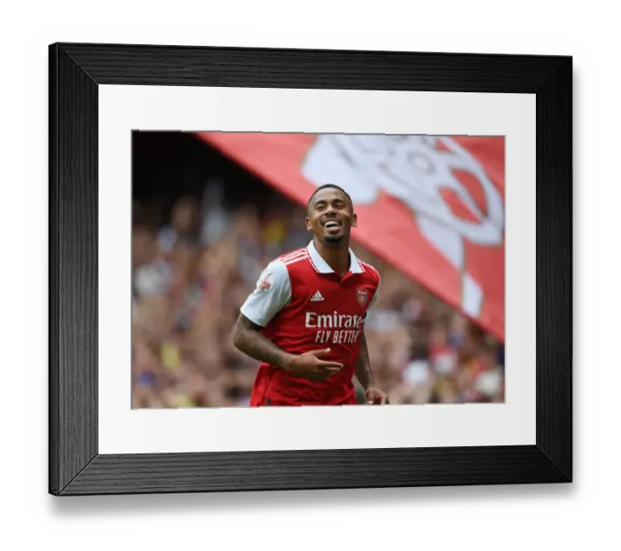 Framed Print : Gabriel Jesus Scores: Arsenal Defeats Sevilla in Emirates Cup Showdown