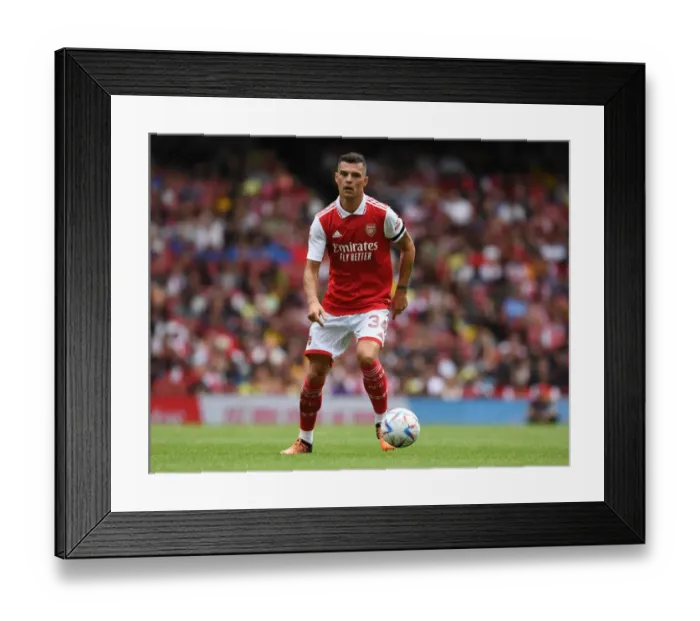 Framed Print : Granit Xhaka: Arsenal's Midfield Masterclass against Sevilla in Emirates Cup