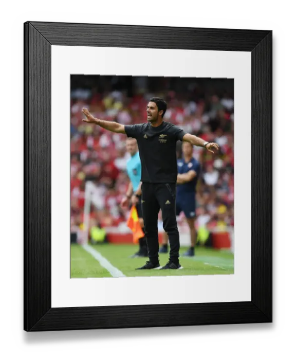 Framed Print : Arsenal vs Sevilla: Mikel Arteta Faces Off in Emirates Cup Showdown, 2022