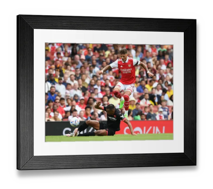 Framed Print : Arsenal's Ben White Shines in Emirates Cup Victory Over Sevilla, 2022 Framed Print : Arsenal's Ben White Shines in Emirates Cup Victory Over Sevilla, 2022
