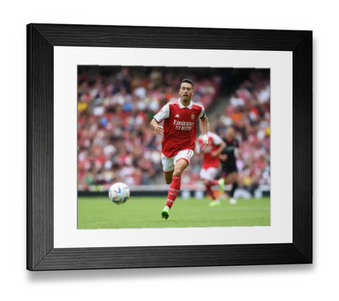 Framed Print : Arsenal's Gabriel Martinelli Shines in Emirates Cup Clash Against Sevilla