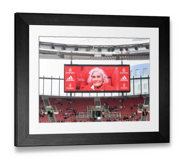 Framed Print : Arsenal Honors Maria Petri Before Arsenal v Sevilla Pre-Season Friendly at Emirates Stadium