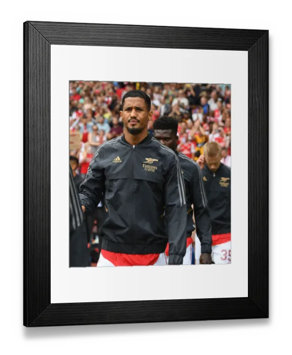 Framed Print : Arsenal's William Saliba Gears Up: Arsenal v Sevilla - Emirates Cup 2022 Framed Print : Arsenal's William Saliba Gears Up: Arsenal v Sevilla - Emirates Cup 2022