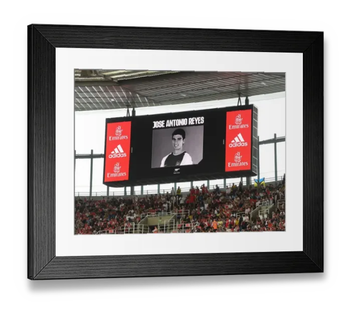 Framed Print : Arsenal Fans Honor Jose Reyes During Arsenal vs Sevilla Pre-Season Friendly Framed Print : Arsenal Fans Honor Jose Reyes During Arsenal vs Sevilla Pre-Season Friendly