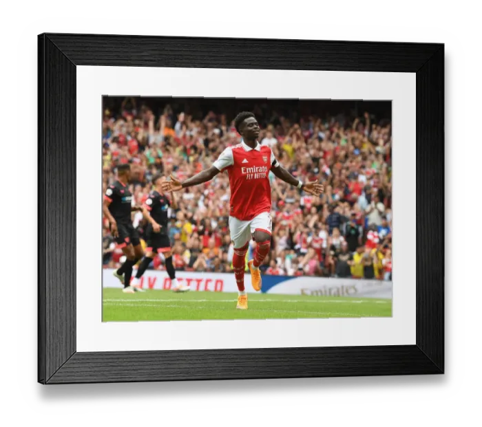 Framed Print : Bukayo Saka Scores First Goal: Arsenal Wins Emirates Cup vs Sevilla