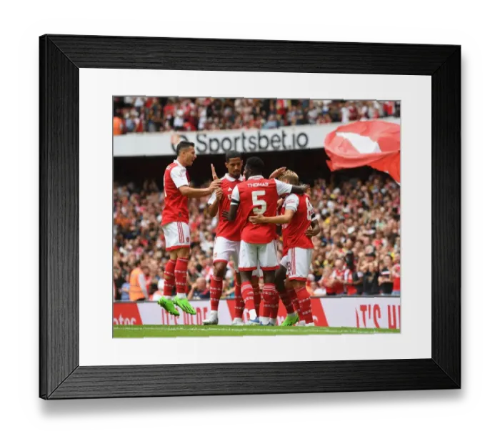 Framed Print : Arsenal's Triumphant Third: Gabriel Jesus Goal vs. Sevilla in the Emirates Cup 2022
