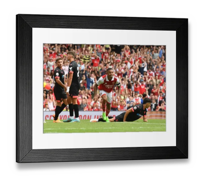 Framed Print : Gabriel Jesus Scores Fifth Goal: Arsenal's Emirates Cup Victory over Sevilla Framed Print : Gabriel Jesus Scores Fifth Goal: Arsenal's Emirates Cup Victory over Sevilla