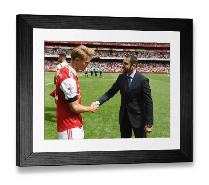 Framed Print : Arsenal's Martin Odegaard Lifts Emirates Cup after Victory over Sevilla Framed Print : Arsenal's Martin Odegaard Lifts Emirates Cup after Victory over Sevilla