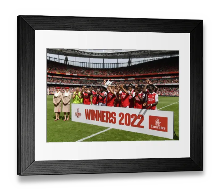 Framed Print : Arsenal Lift Emirates Cup after Victory over Sevilla in 2022 Pre-Season Friendly