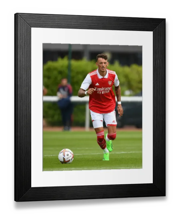 Framed Print : Arsenal's Ben White Shines in Pre-Season: Arsenal 1-0 Ipswich Town (July 2022)